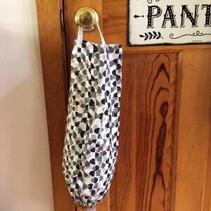 Plastic bag holder grocery dispenser Cotton Reusable Washable Mid Century Modern